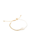 Matilda Pearl and Glass Beaded Bracelet White