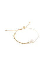 Matilda Pearl and Glass Beaded Bracelet White