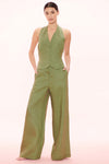 Clemence Wide Leg Pants Green