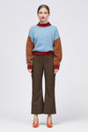 Caldo Jumper Light Blue/ Rust/ Red