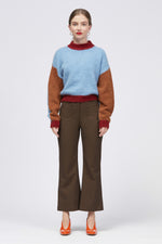 Caldo Jumper Light Blue/ Rust/ Red
