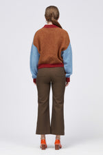 Caldo Jumper Light Blue/ Rust/ Red
