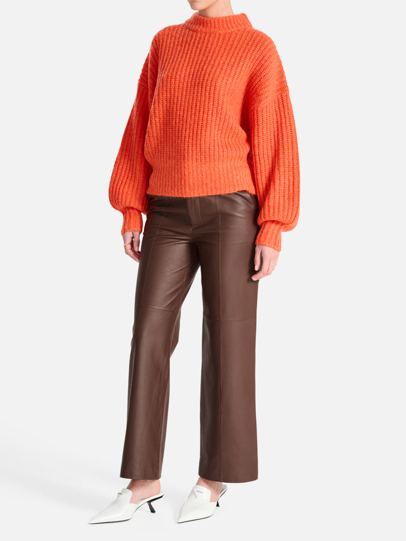 Alice Chunky Knit Sweater Red Orange
