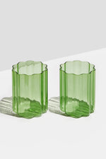 Wave Glassware Green