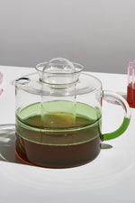 Two Tone Teapot Clear & Green