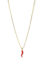 Hot Chilli Gold Charm Necklace