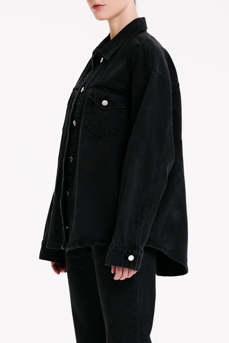Organic Denim Jacket Washed Black