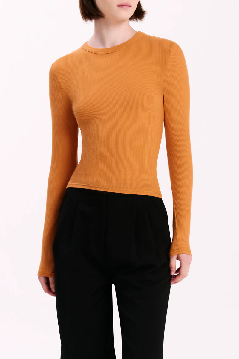 Organic Rib LS Tee Tangerine