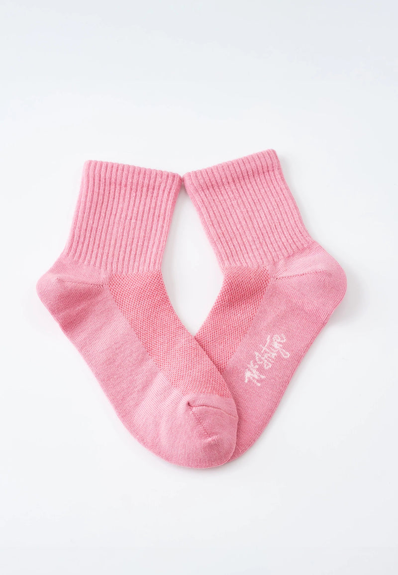 Merino Lite Crew Sock Pink