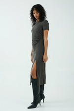 Field Flowers Gather Tee Dress Charcoal