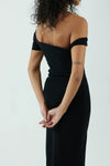 Intertwined Off Shoulder Dress Black