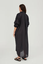 Santorini Shirt Dress Black