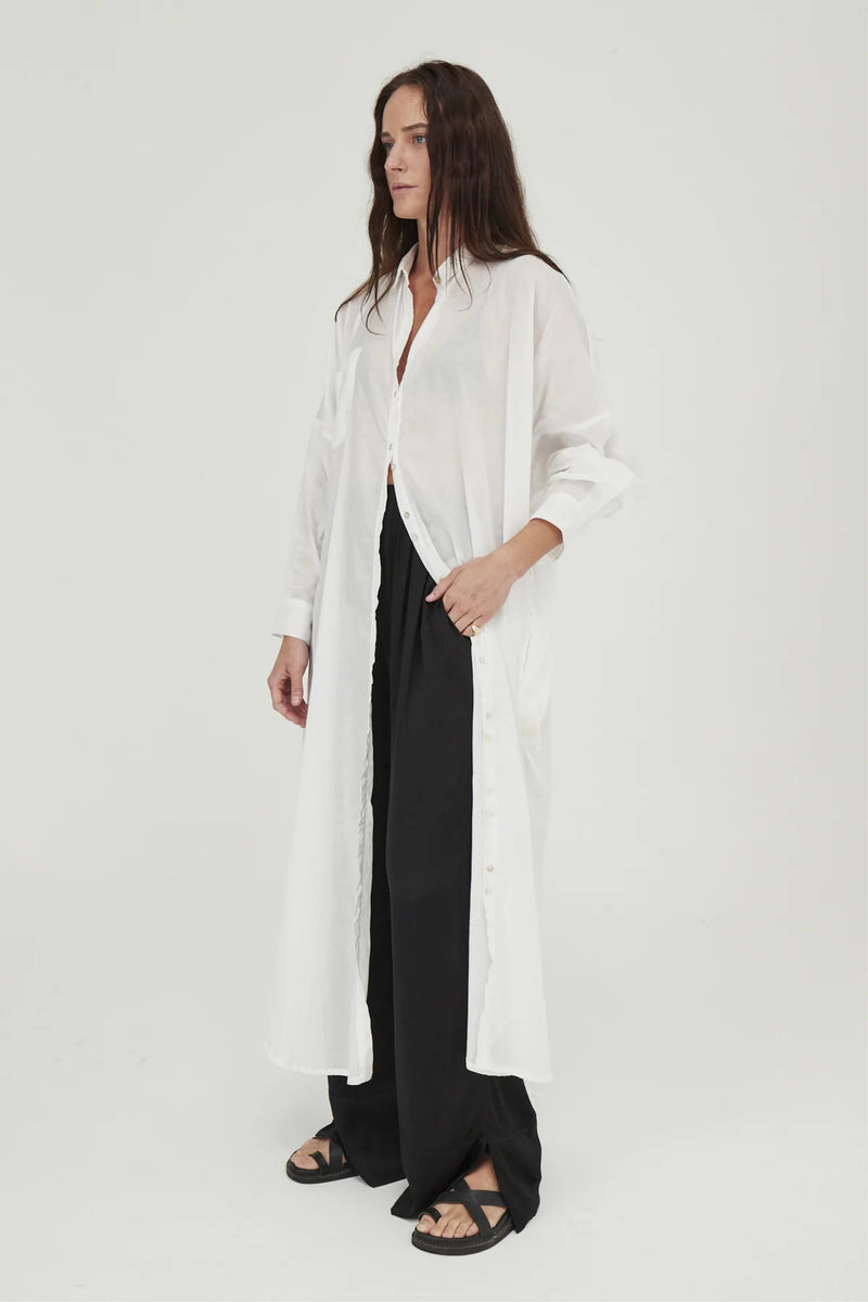 Santorini Shirt Dress White