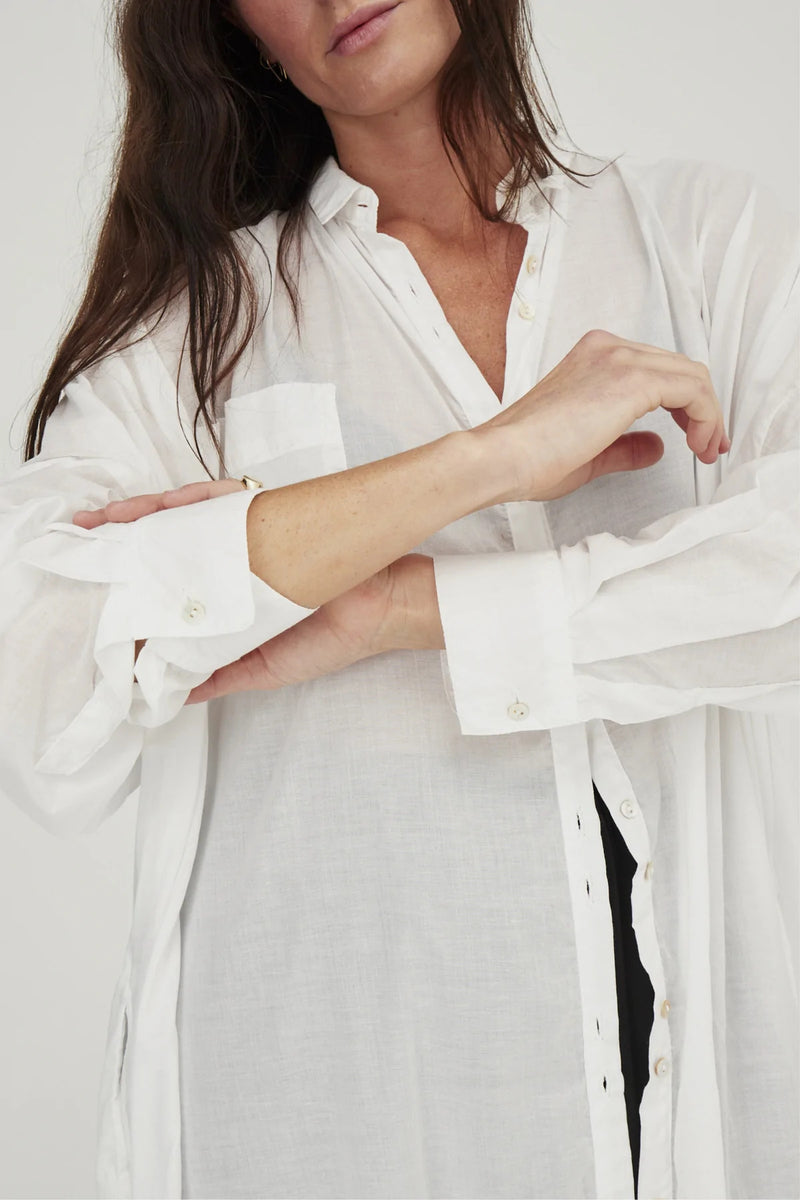 Santorini Shirt Dress White