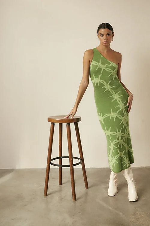 The Barb Hockney Dress Green
