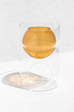 Oil Burner and Tea light candle Clear & Amber