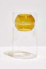 Balance Vase Clear + Amber