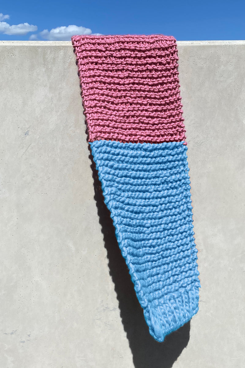 Kane Scarf Knit Kit Pink and Blue