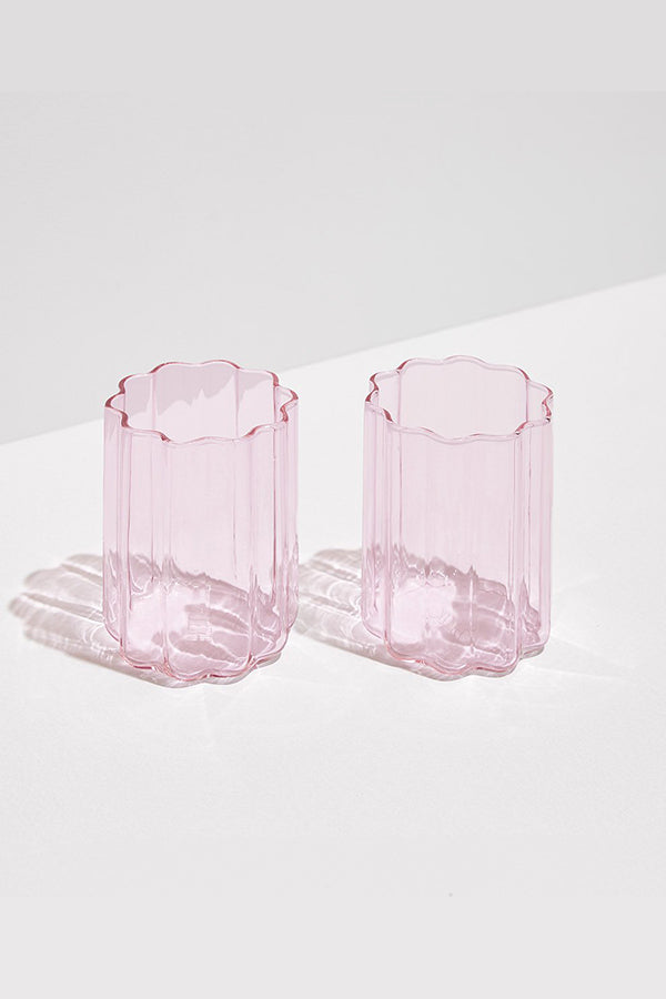 Wave Glassware Pink