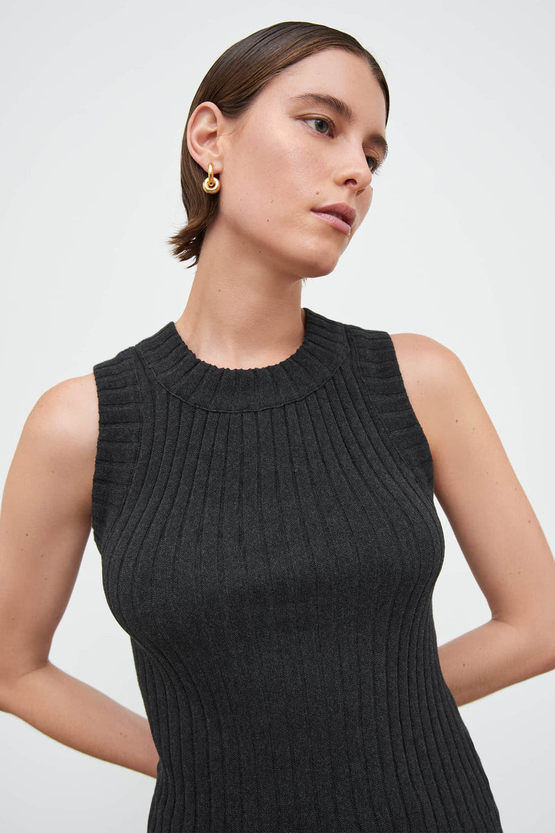 Solar Singlet Charcoal Marle
