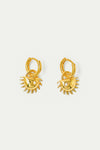 Solida Charm Earrings Clear Gold
